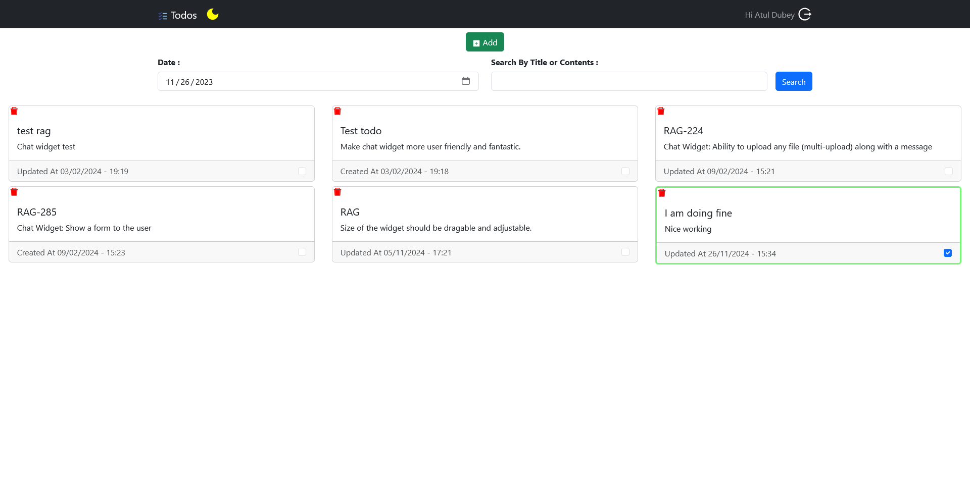 Full Stack Todo Application